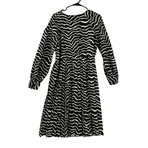 Who What Wear Women’s Zebra Print Long Sleeve Midi Dress Size L - Picture 11 of 12